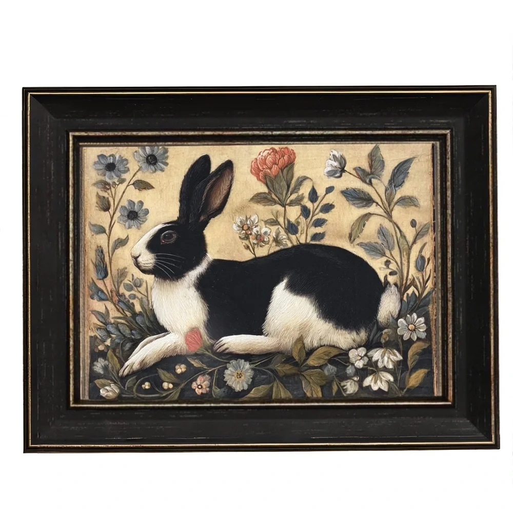 Floral Rabbit Wall Art